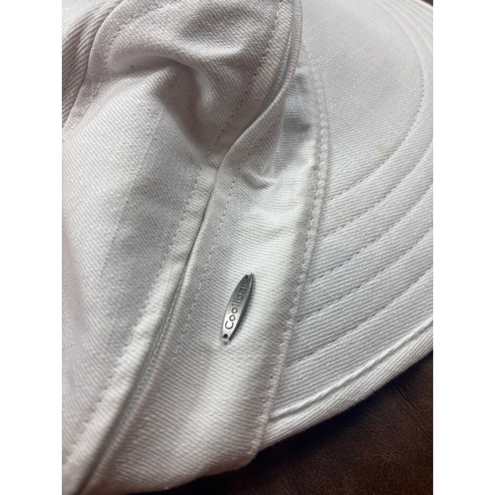Coolibar White UPF 50+ Wide Brim Sun Hat Packable Linen Blend Gardening Beach - Picture 2 of 3